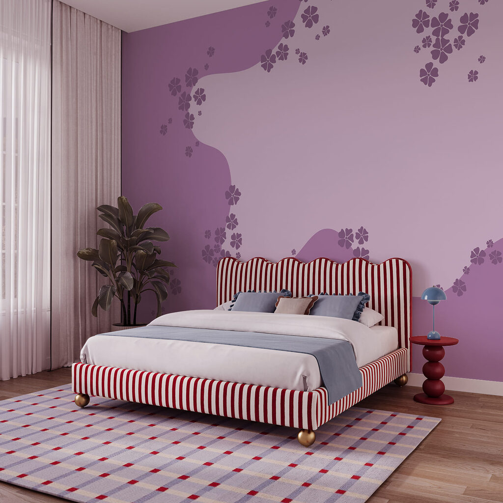 Flowers along wavy edges — interior 1