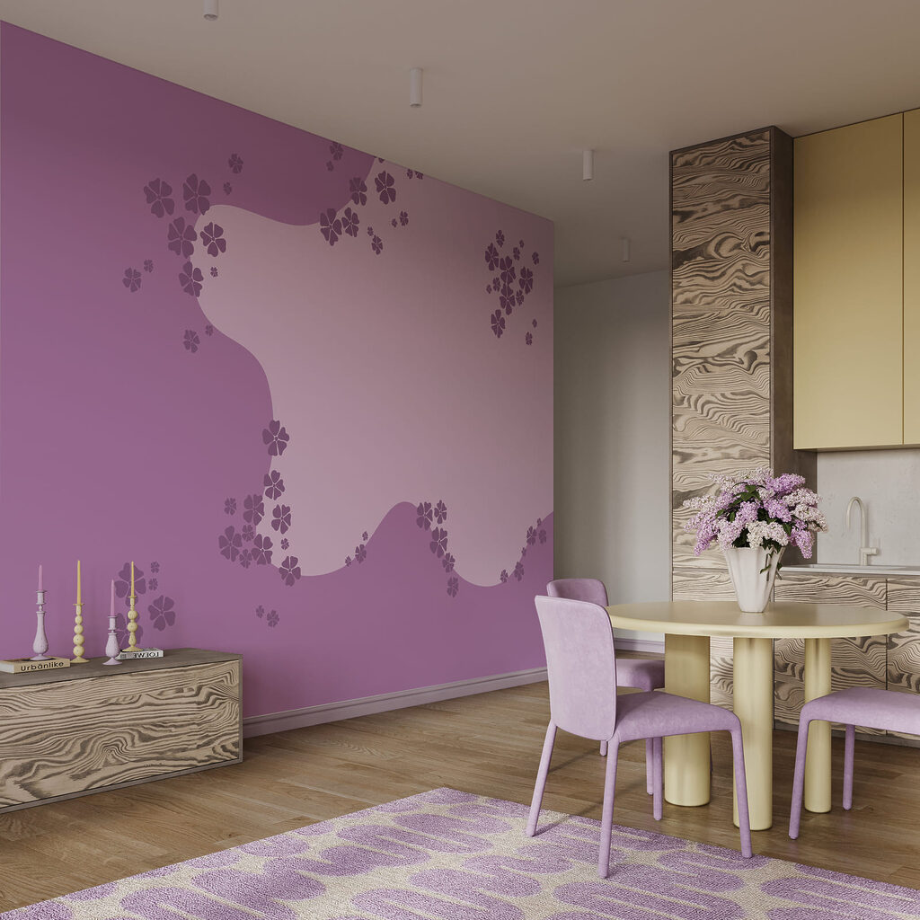 Flowers along wavy edges — interior 2