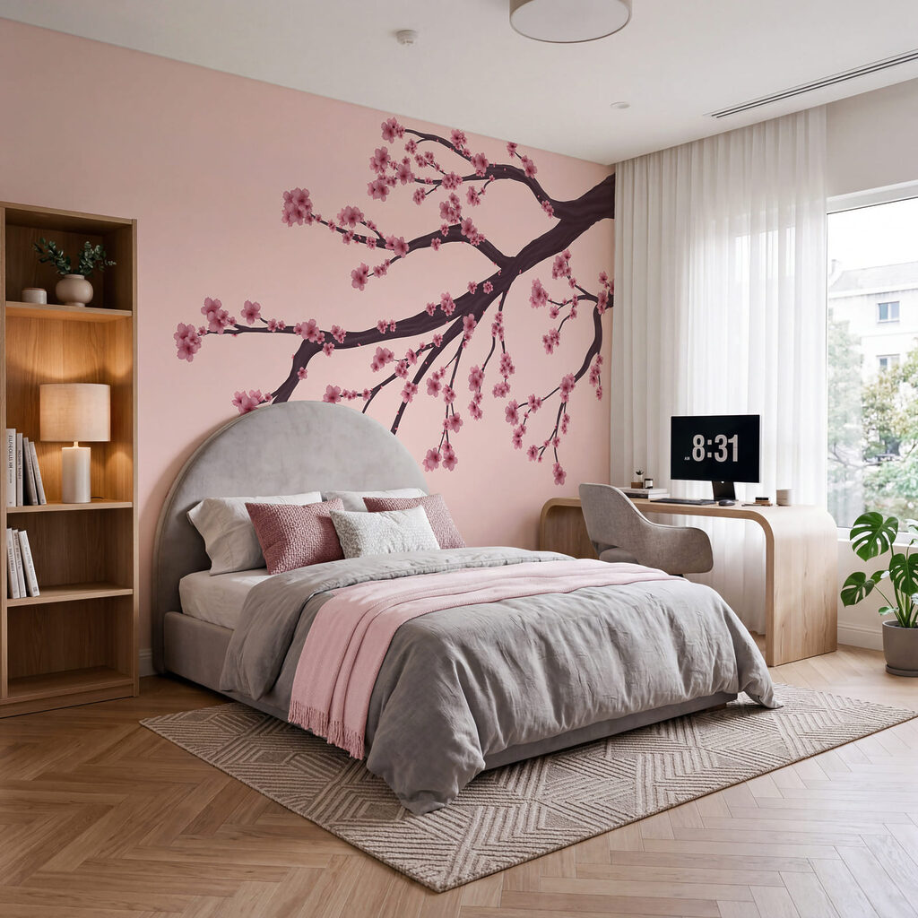 Blossom branch reaching out — interior 1