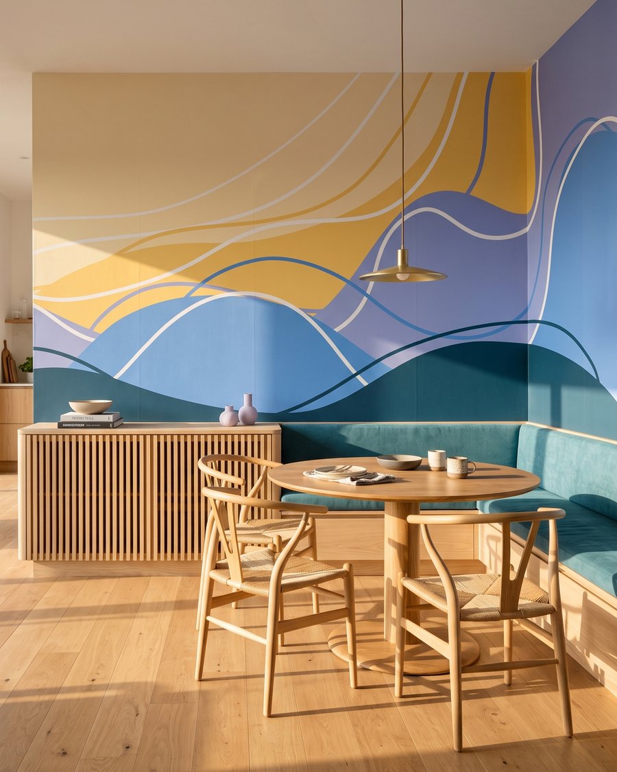 Blue waves under yellow — interior 2