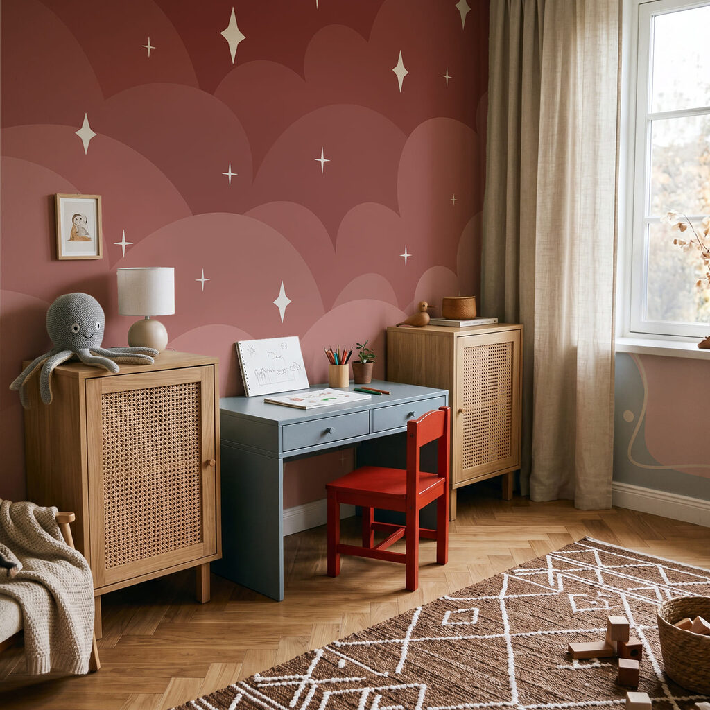 Starlit Cloudscape in an interior