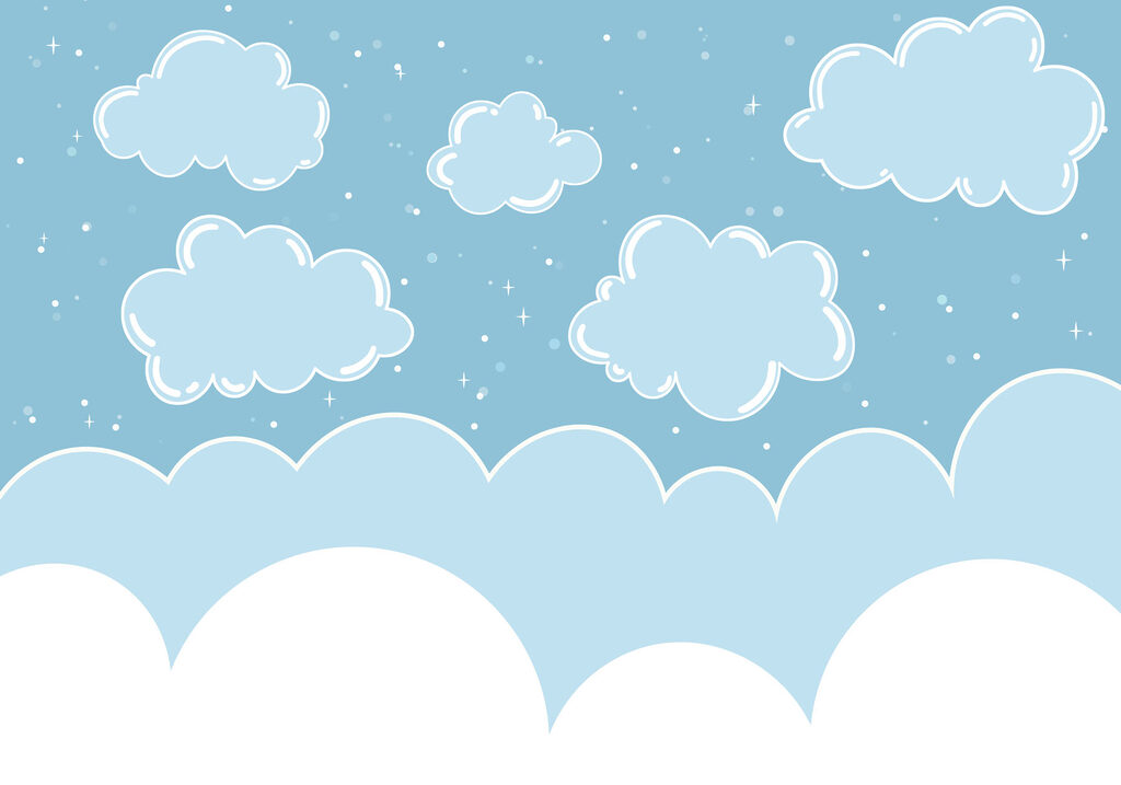 Clouds over scallops — full design