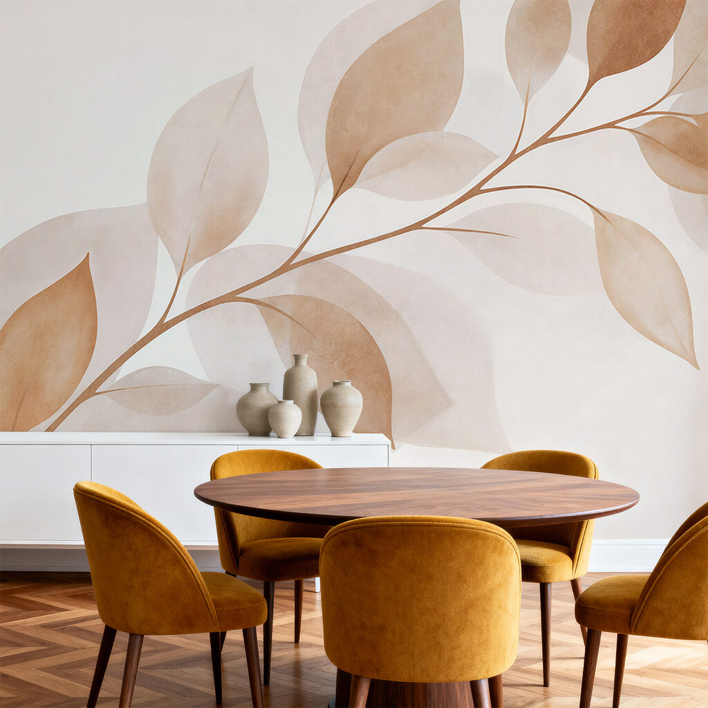 Amber Leaf Branch in an interior