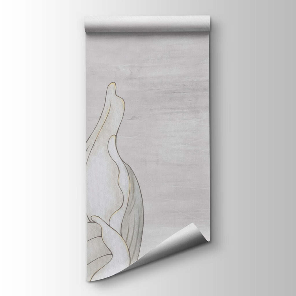Large grey flower outlines — product view