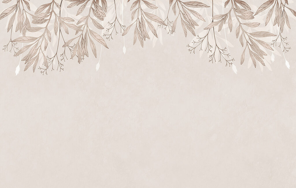 Leafy sprigs overhead — full design