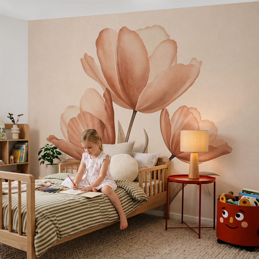Large flowers on stems — interior 2