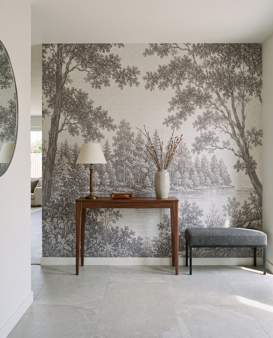 Riverbank Etching in an interior