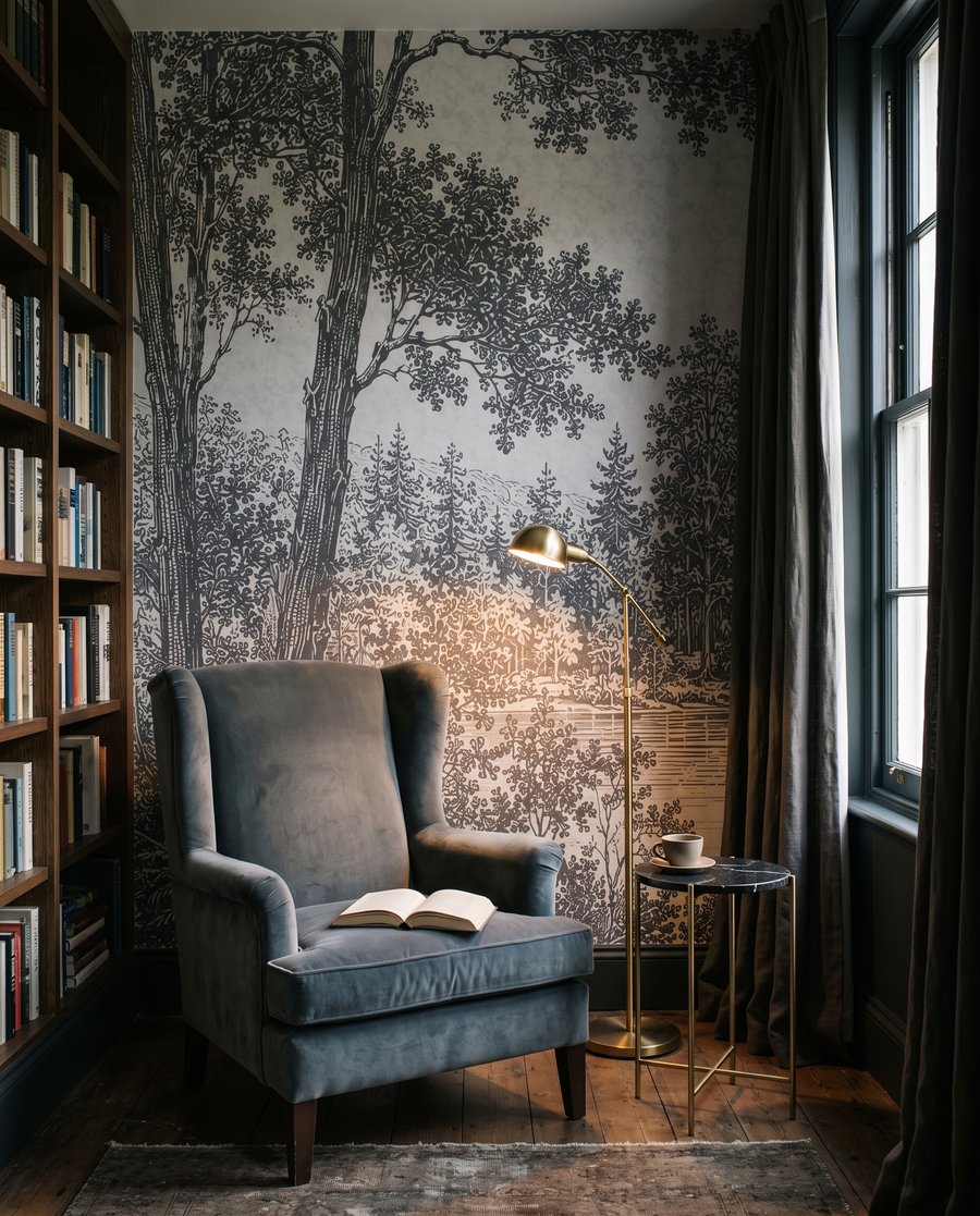 Riverbank Etching in an interior