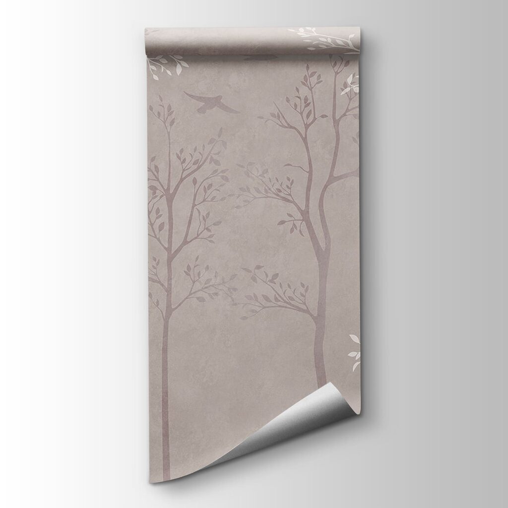 Slender trees in silhouette — product view