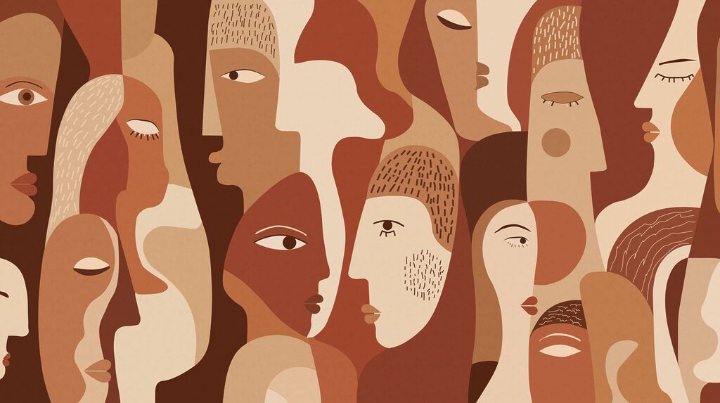 Faces side by side — full design