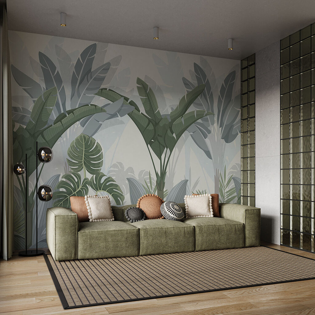 Grey-green tropical leaves — interior 2