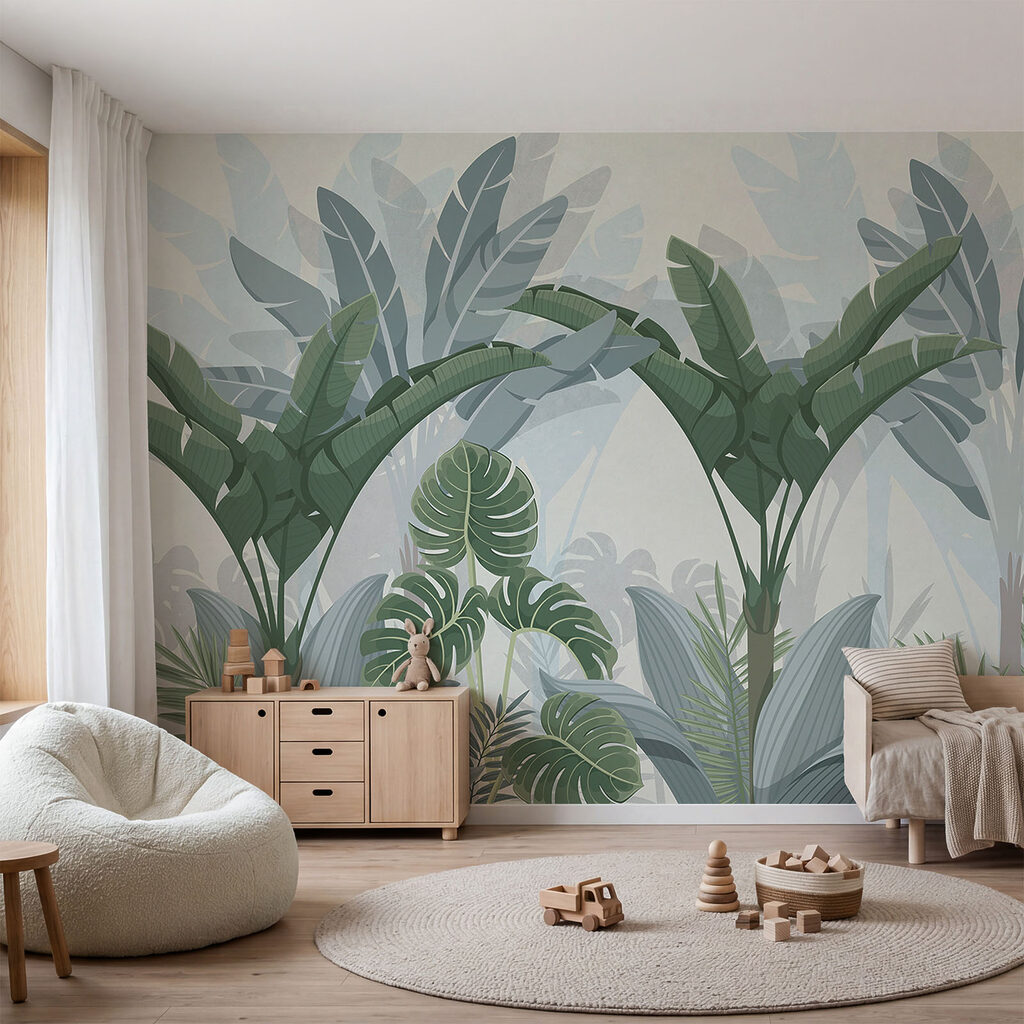 Grey-green tropical leaves — interior 1