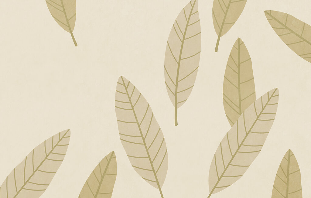 Scattered Leaf Shapes — full design
