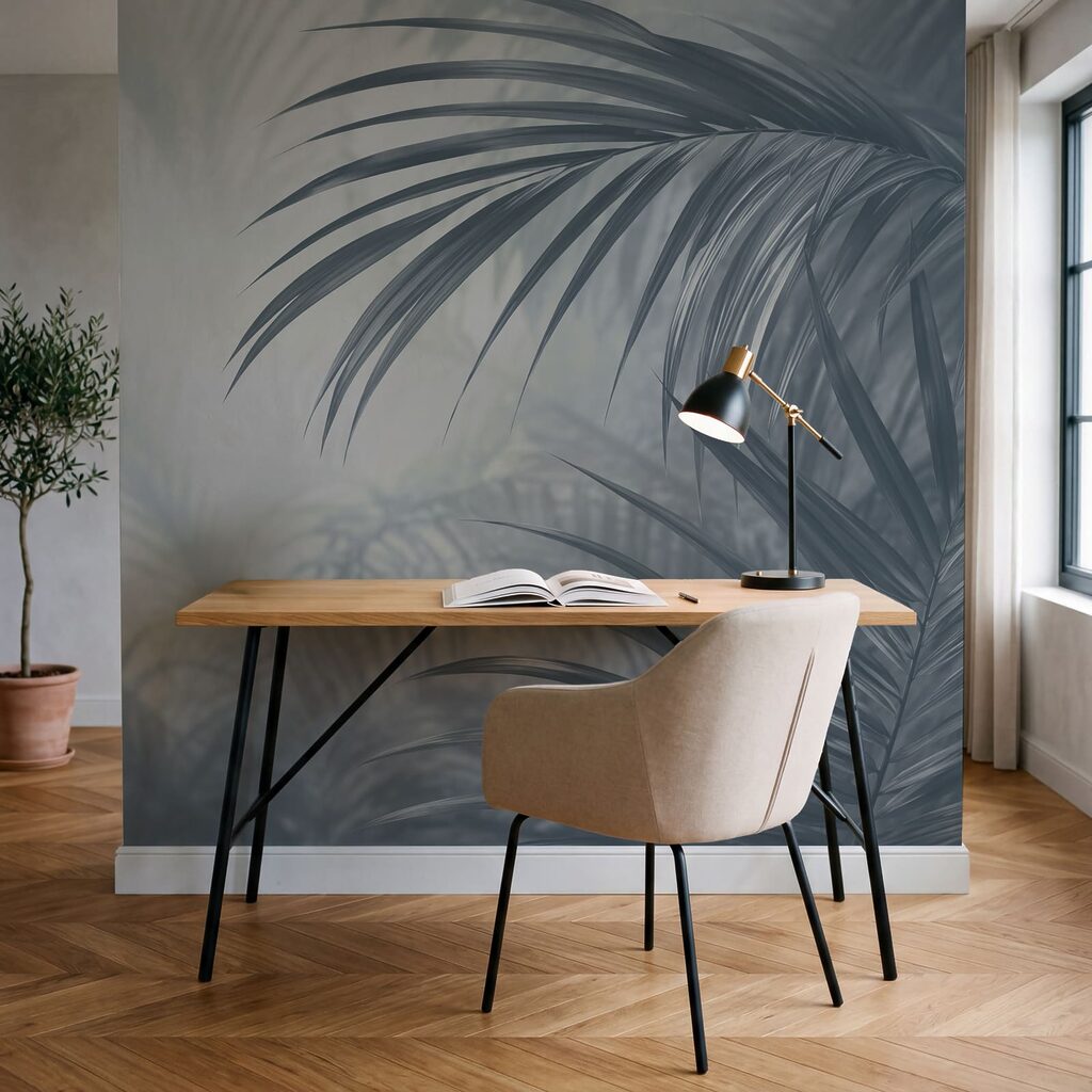 Palm Fronds in Shadow in an interior