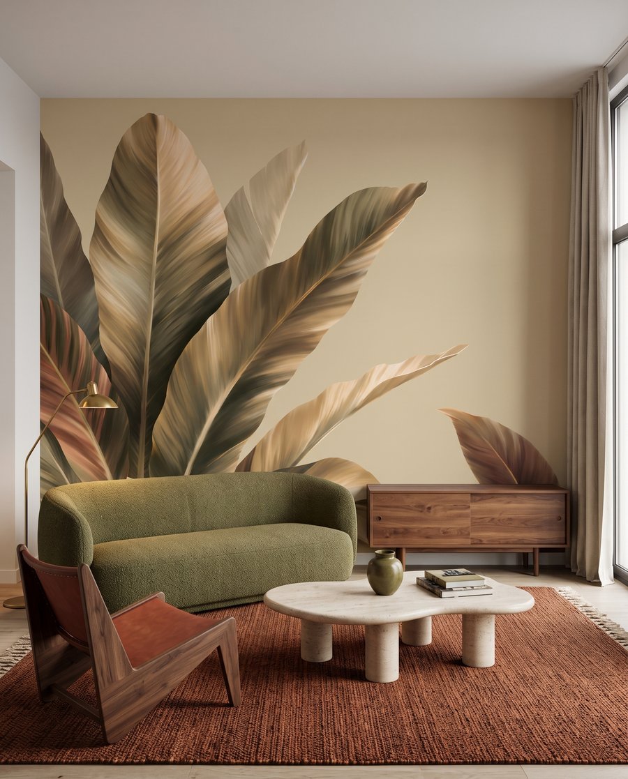 Leaves with light streaks — interior 1