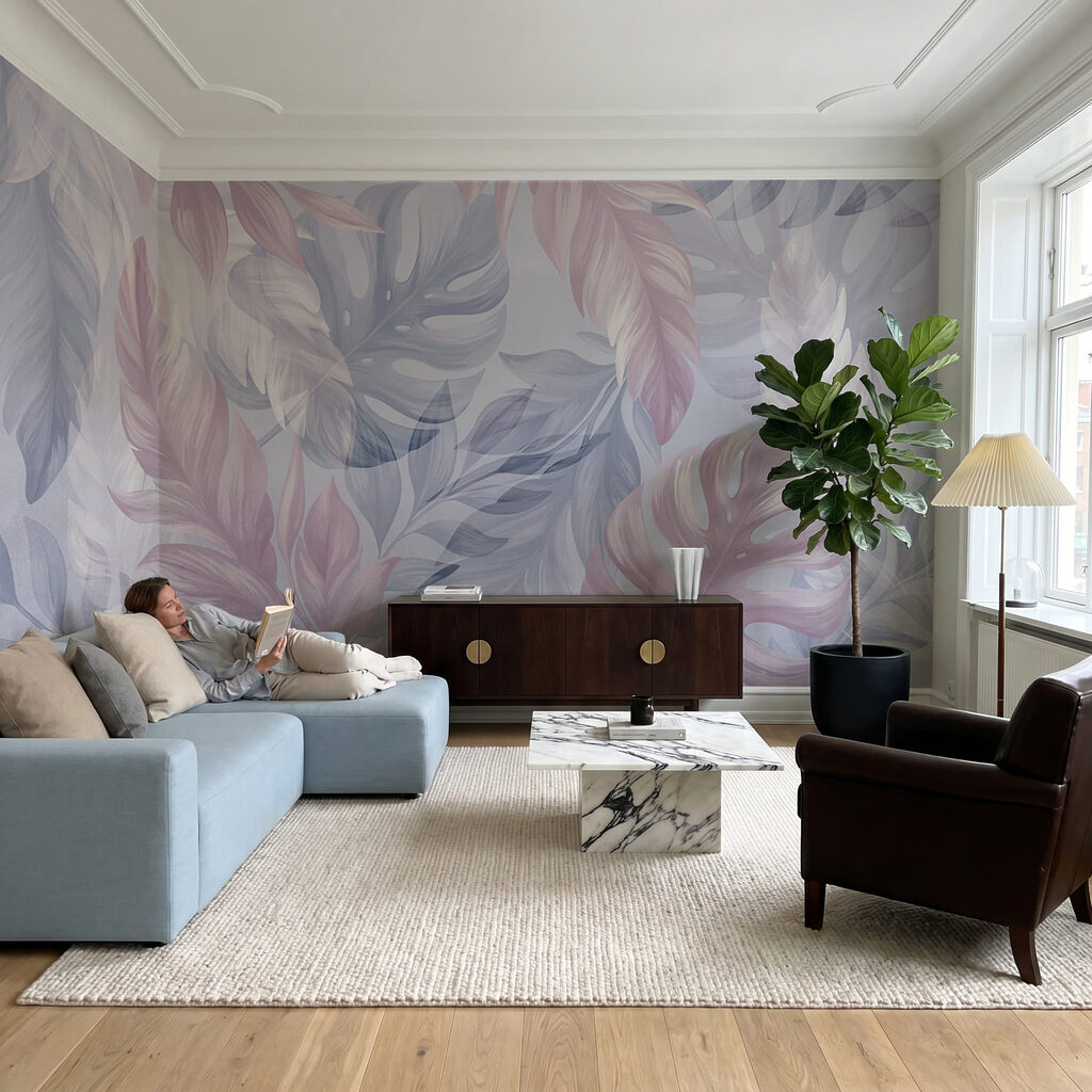 Pastel Leaf Tapestry — interior 2