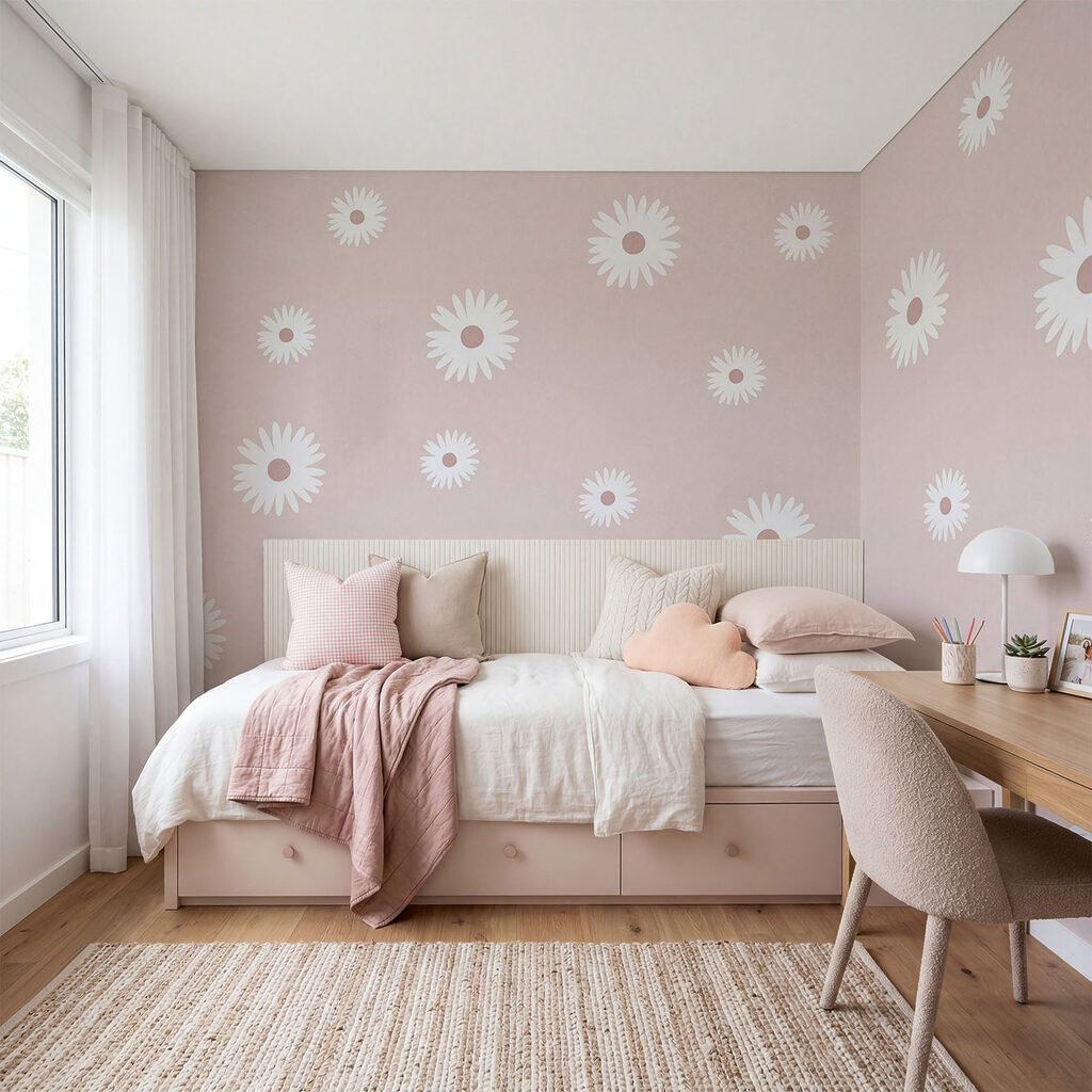 Blossoms on Grey — interior 1