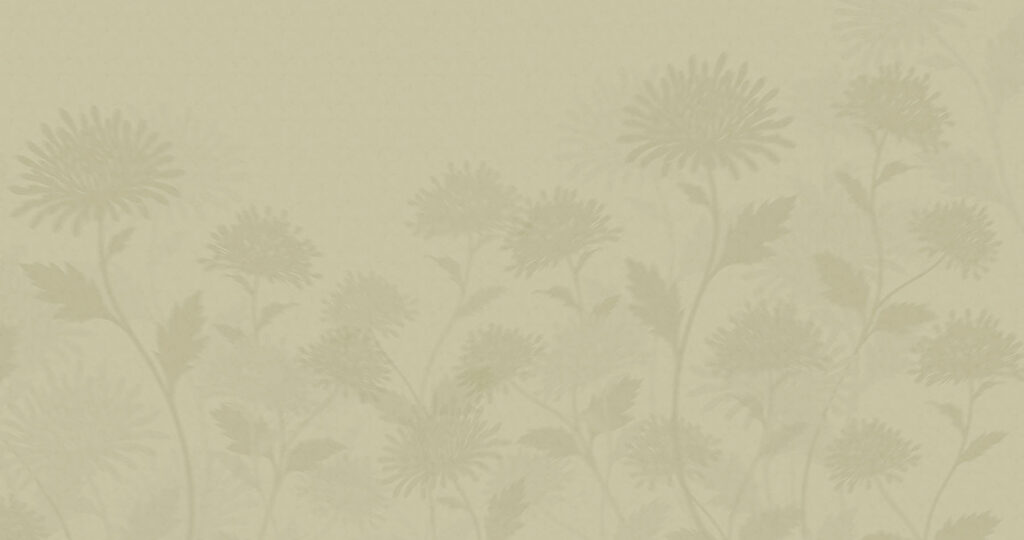 Soft flower silhouettes — full design