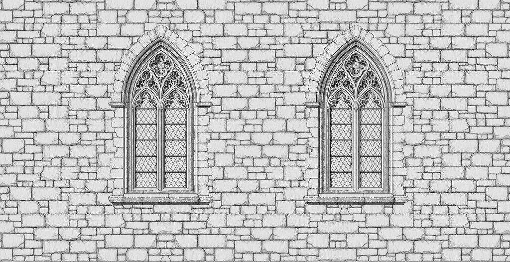 Two gothic windows — full design
