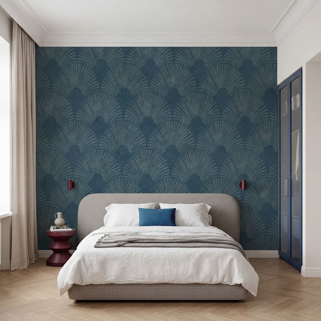 Faded Damask in an interior
