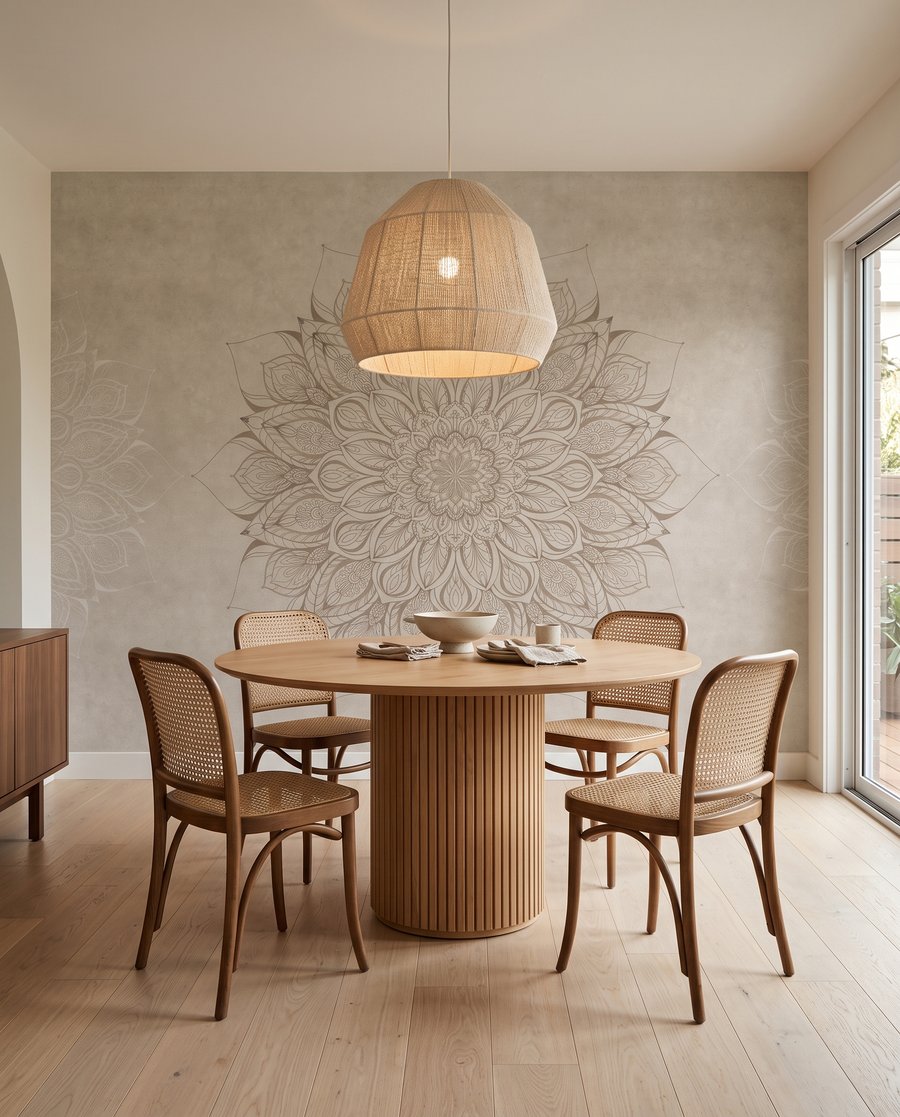 Weathered flower mandala — interior 4