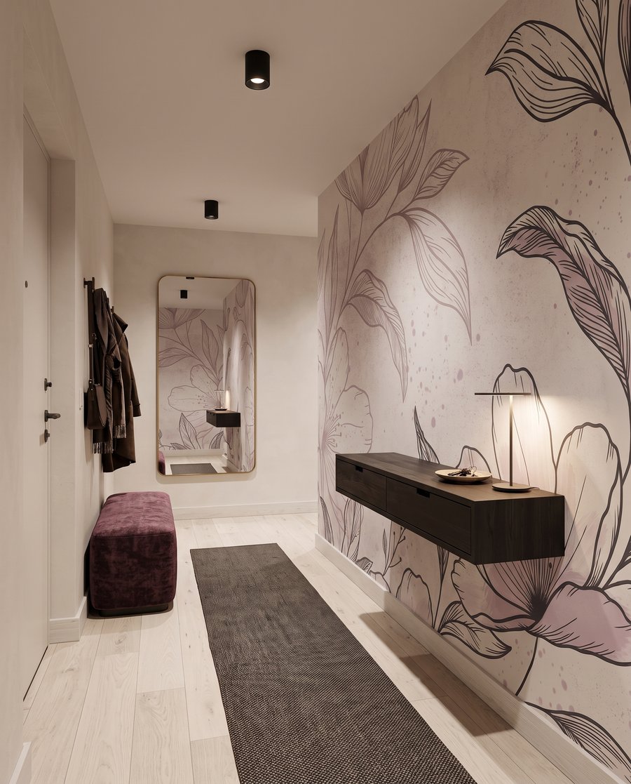 Floral Linework in an interior