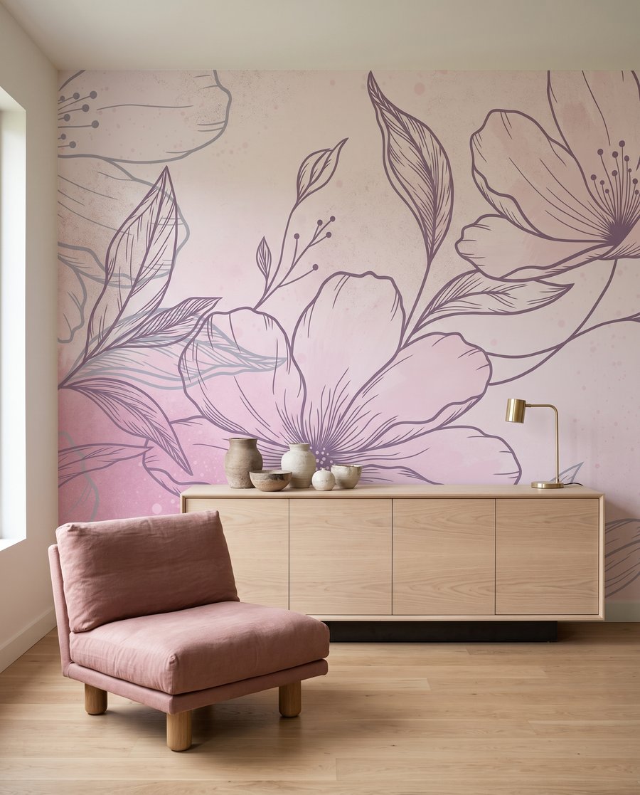 Floral Linework — interior 3