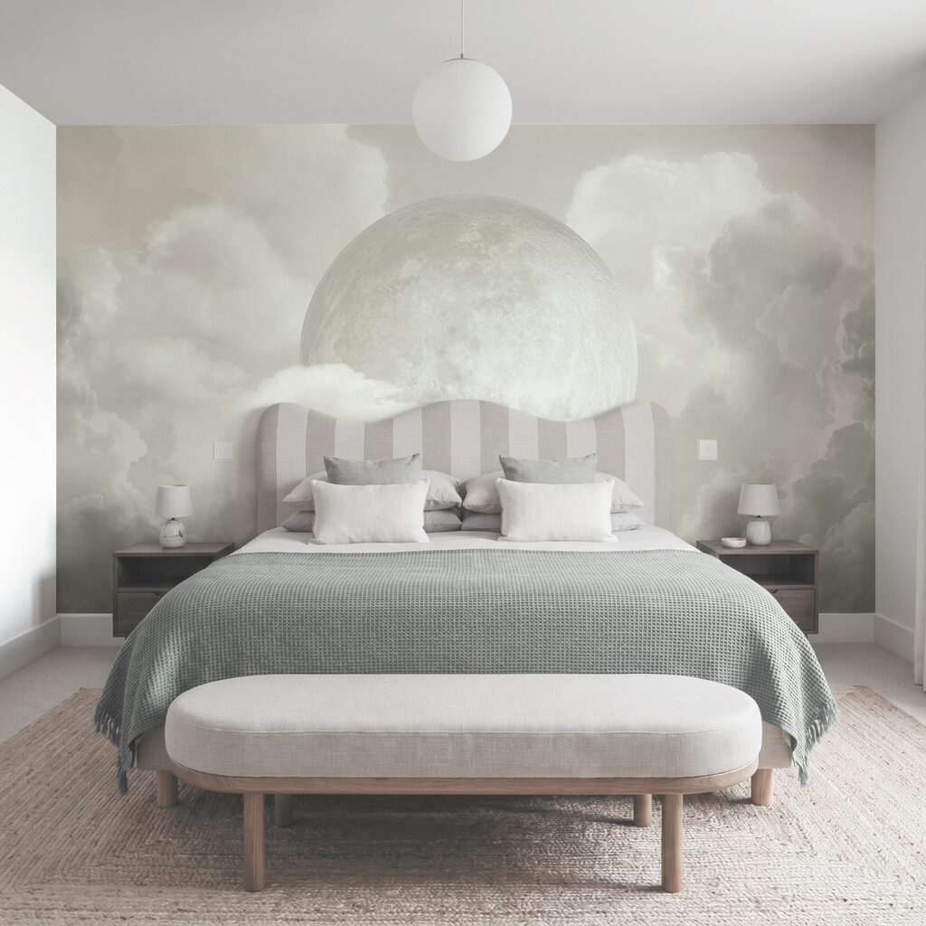 Clouds Around the Moon in an interior
