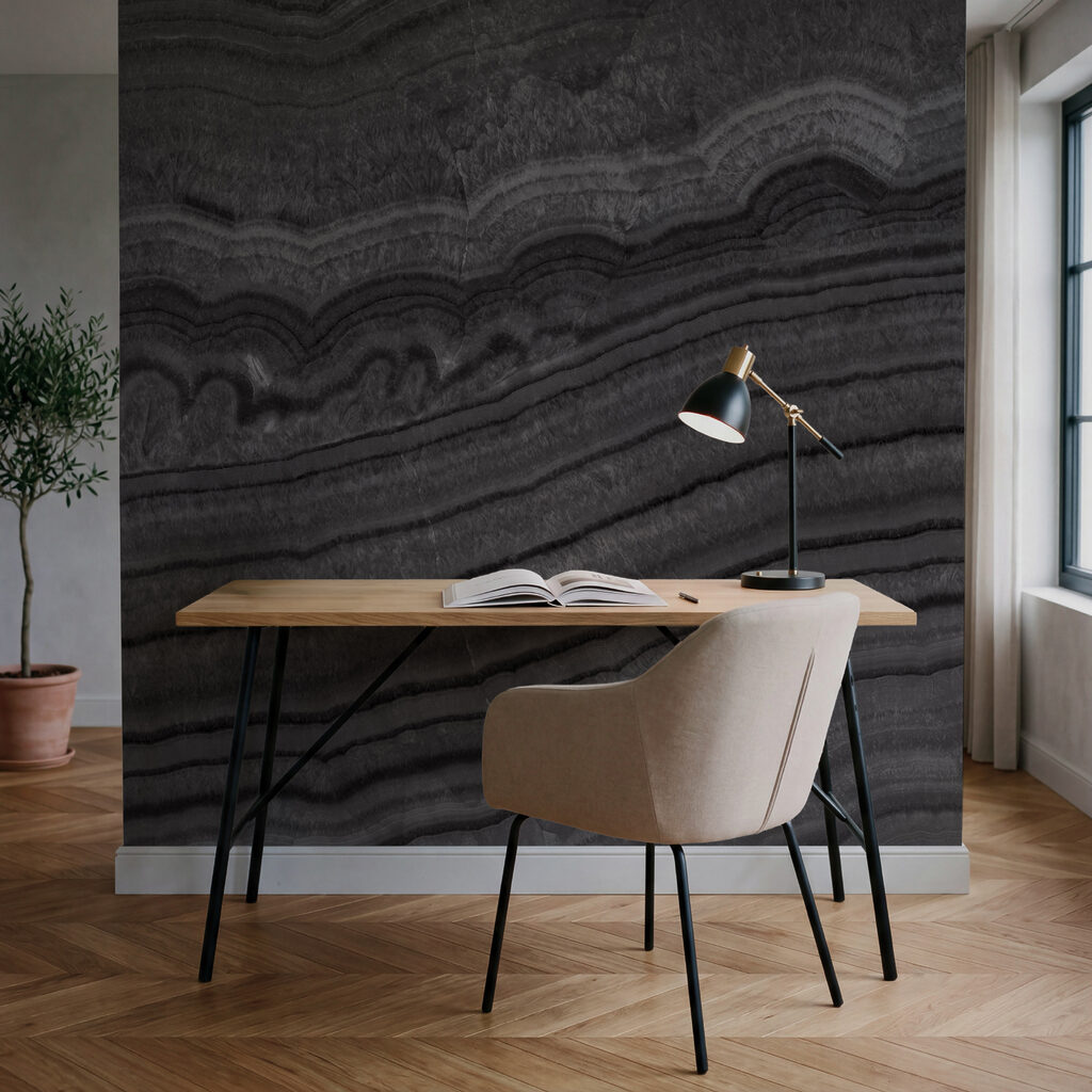 Dark Banded Stone in an interior