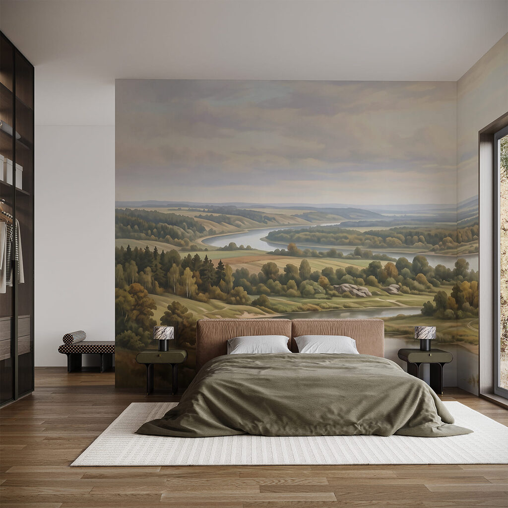 Winding River Valley in an interior