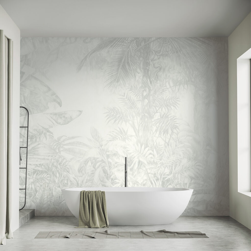 Faded Tropical Garden in an interior