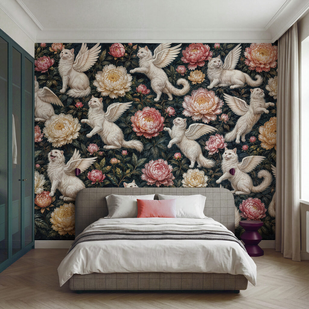 Winged Cat Garden in an interior