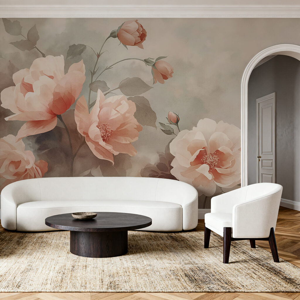 Soft Rose Bouquet in an interior