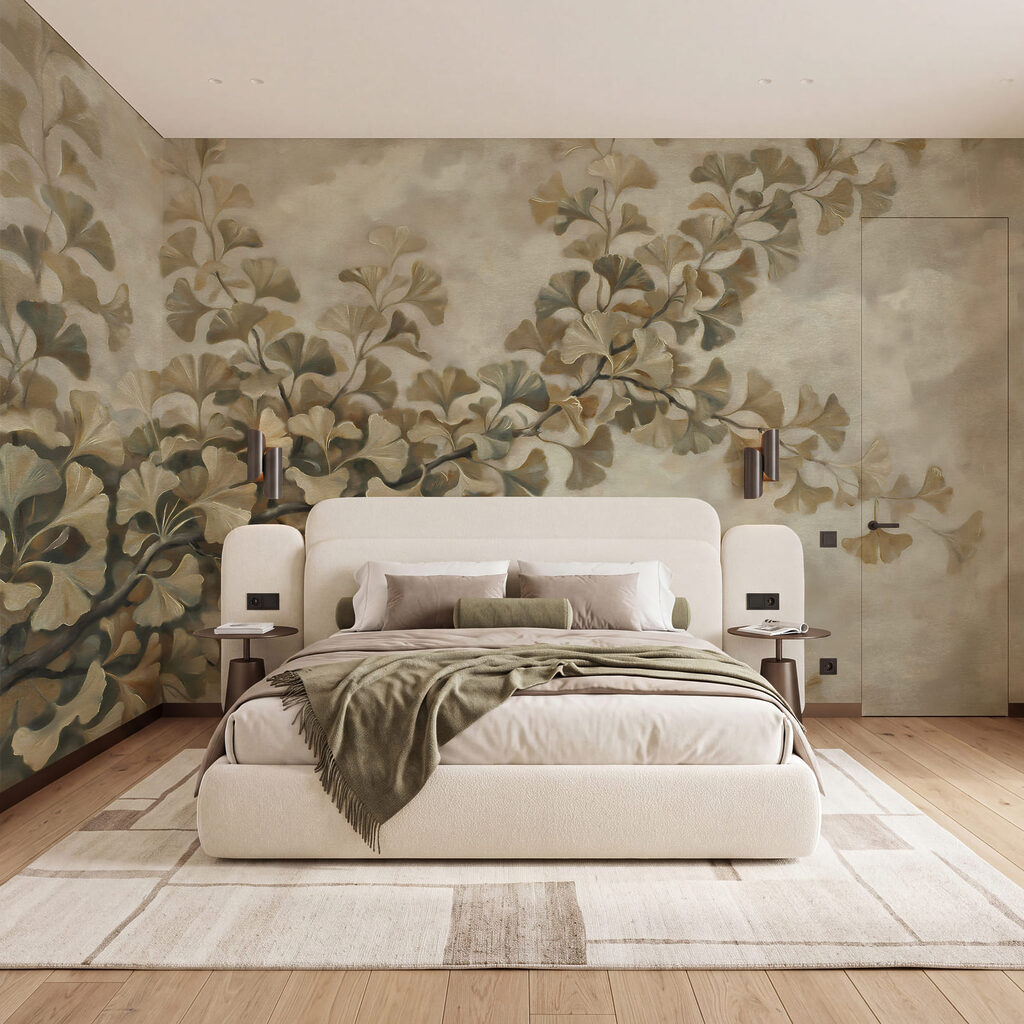 Leaves in Vintage Light in an interior