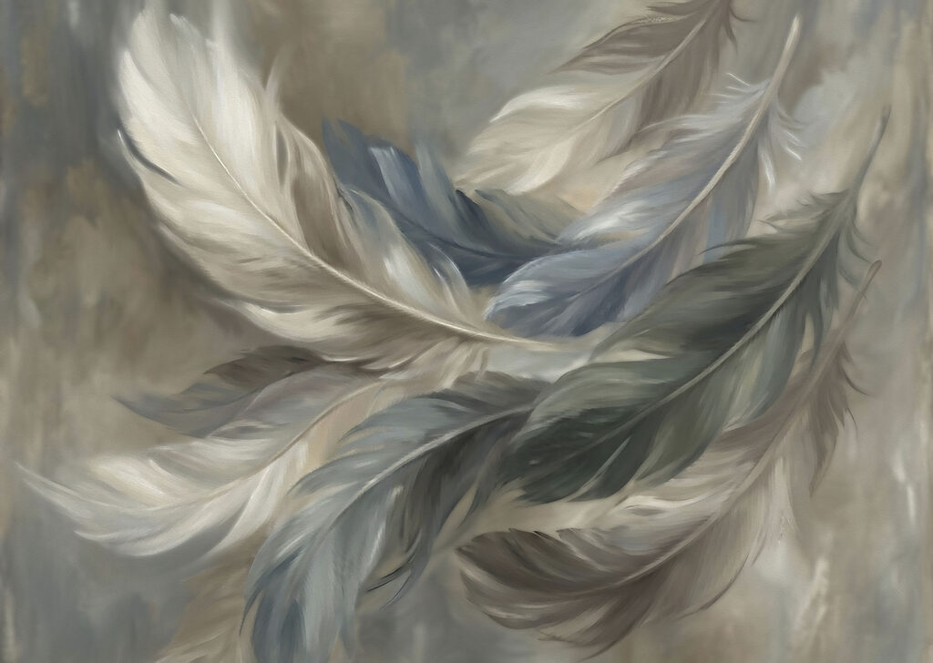 Sweeping Feather Forms — full design
