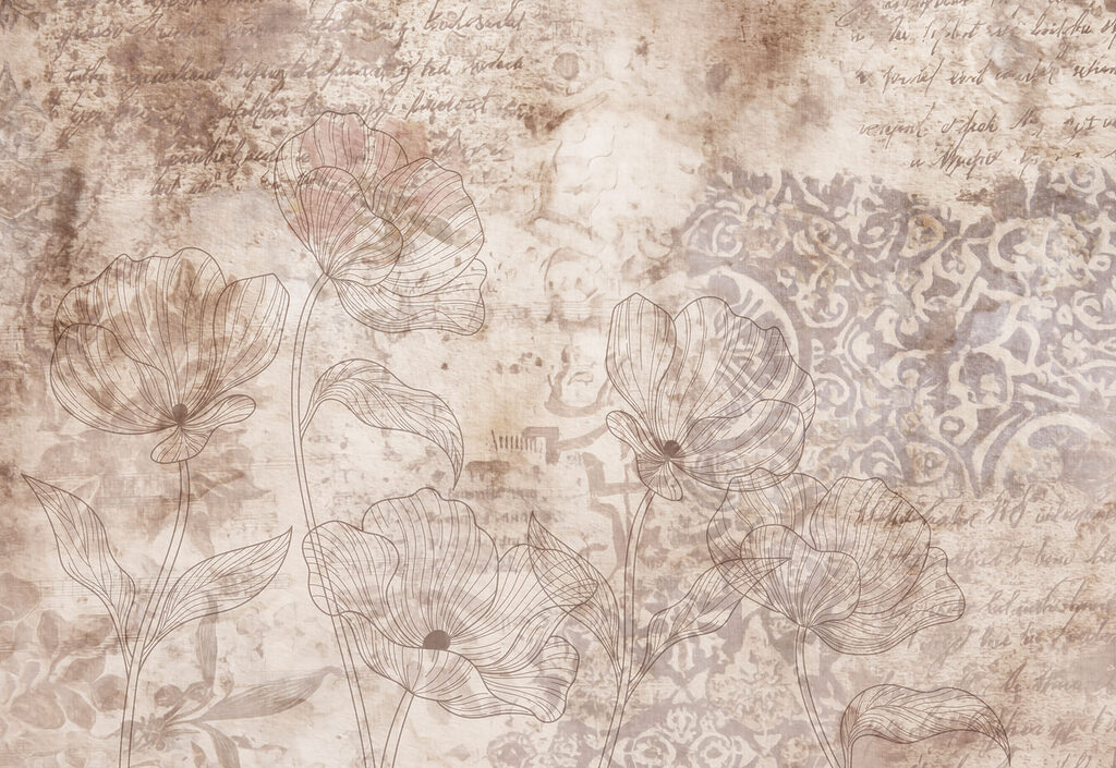 Faded Floral Scrollwork — full design