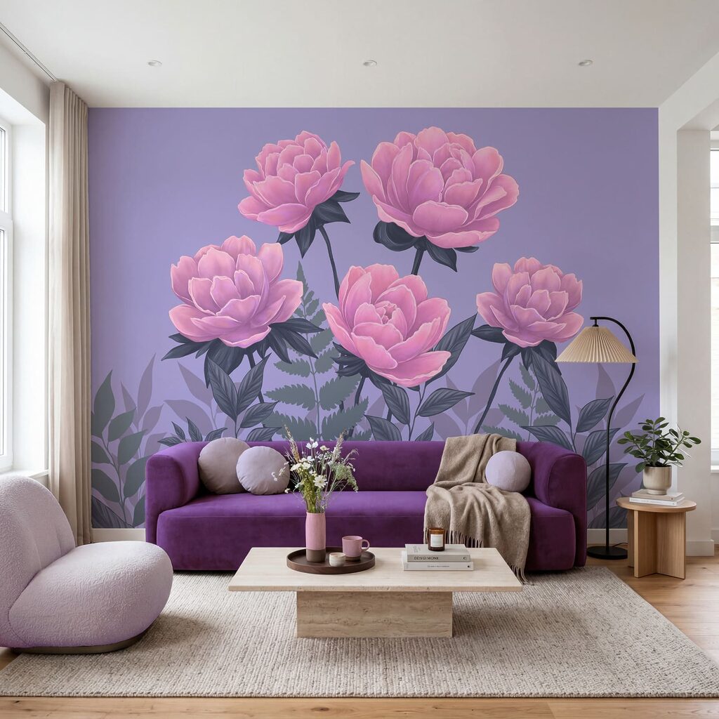Peonies Above Ferns — interior 3