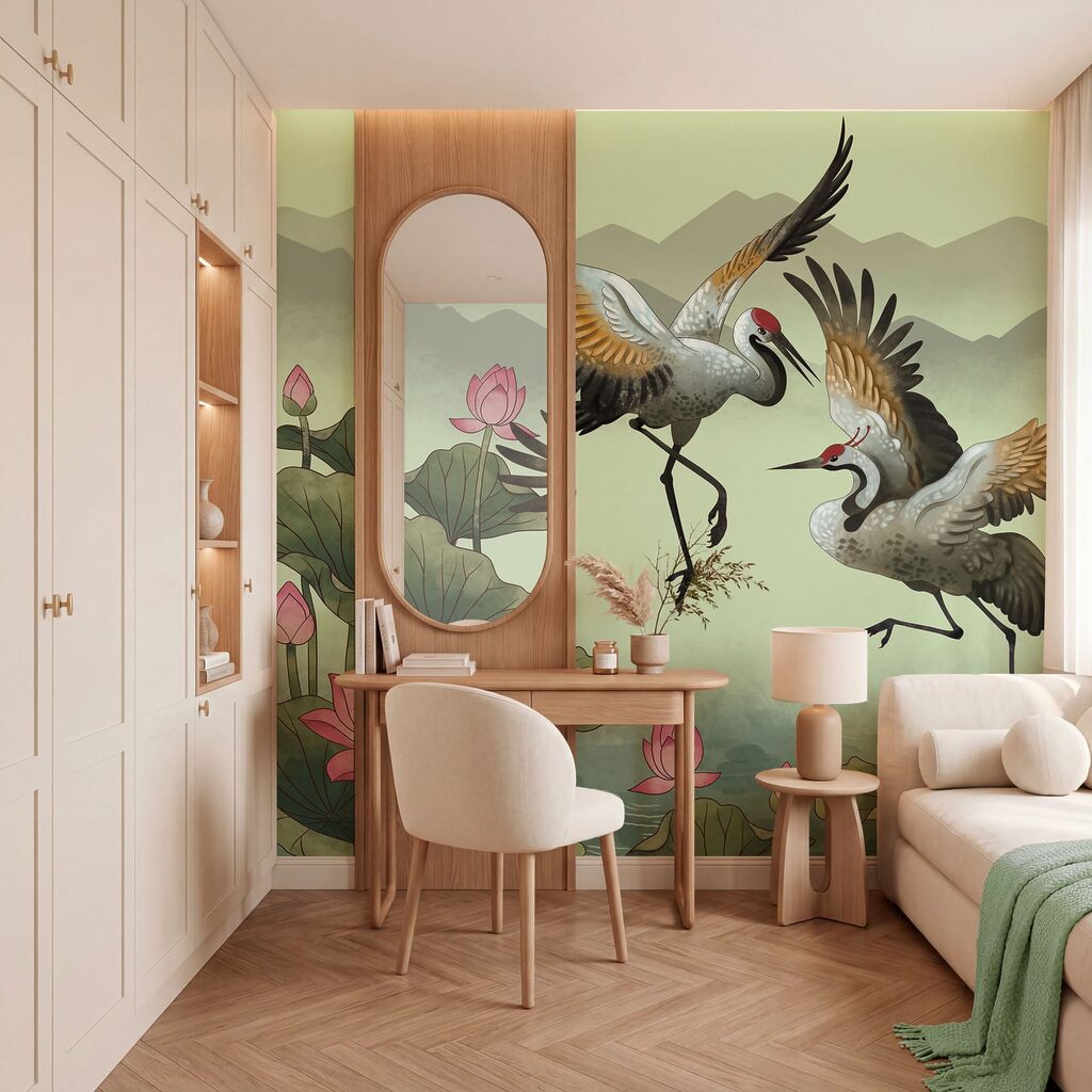 Cranes Over Lotus — interior 3