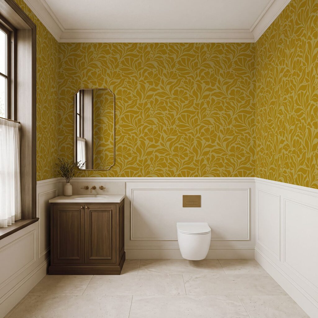 Golden Textured Pattern in an interior