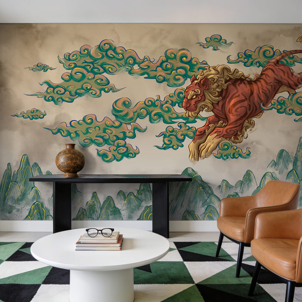 Tiger Above Mountains — interior 3