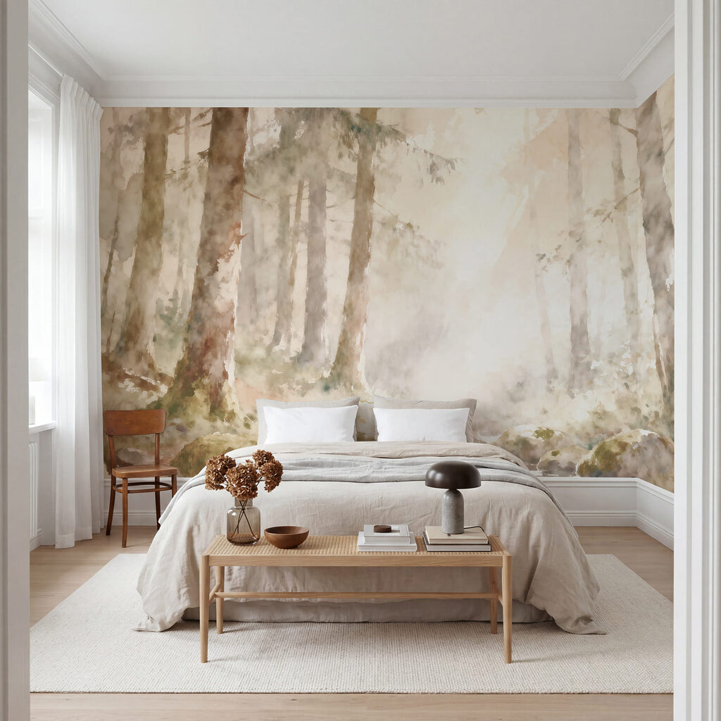 Woodland Stream in Light in an interior
