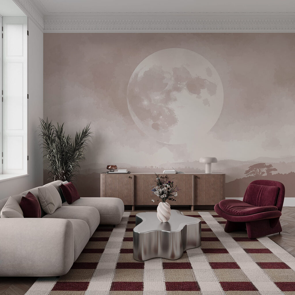 Moon Over Distant Hills in an interior