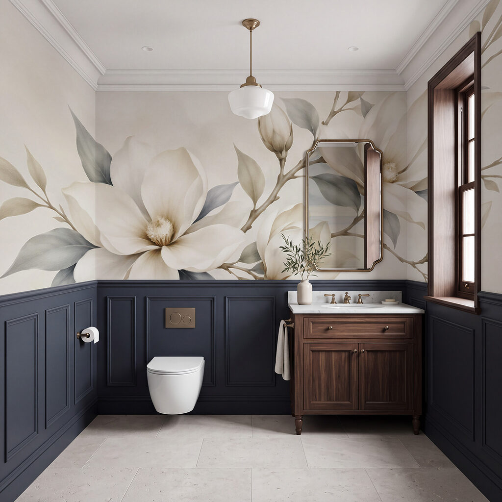 Magnolia in Watercolour in an interior