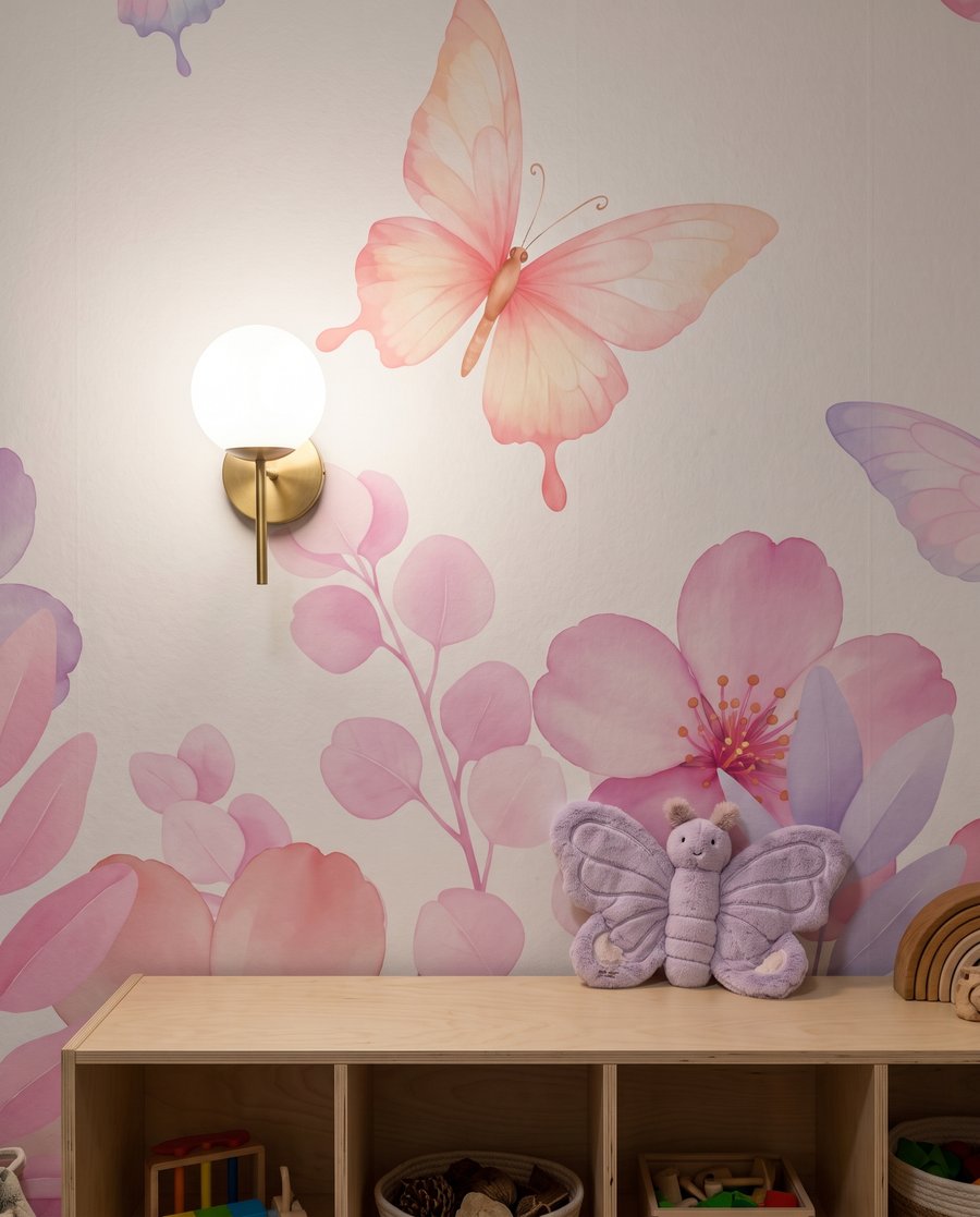 Butterflies Among Petals — detail