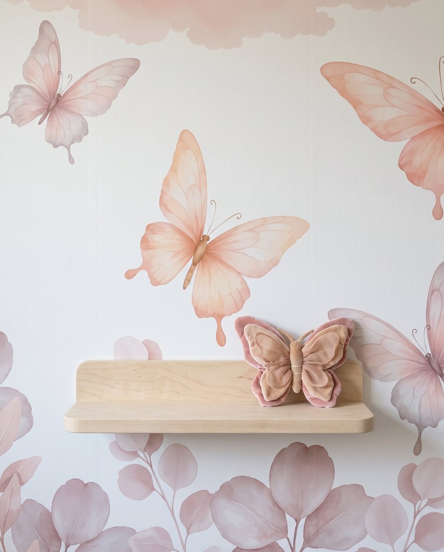Butterflies Among Petals — detail