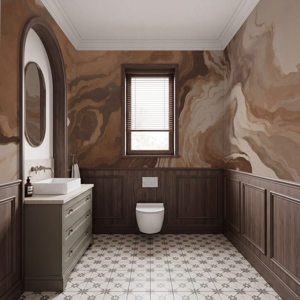 Earth Marbling in an interior
