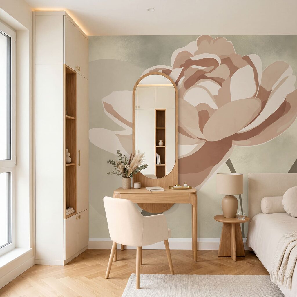 Painted Single Peony — interior 2