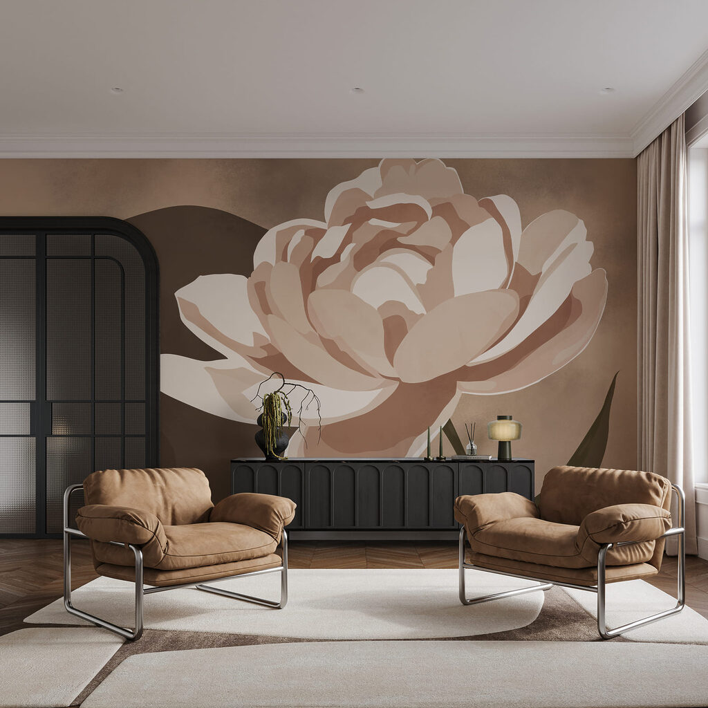 Painted Single Peony — interior 2