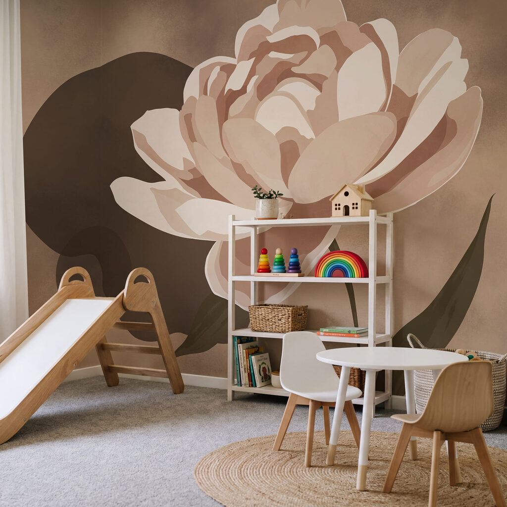 Painted Single Peony — interior 3