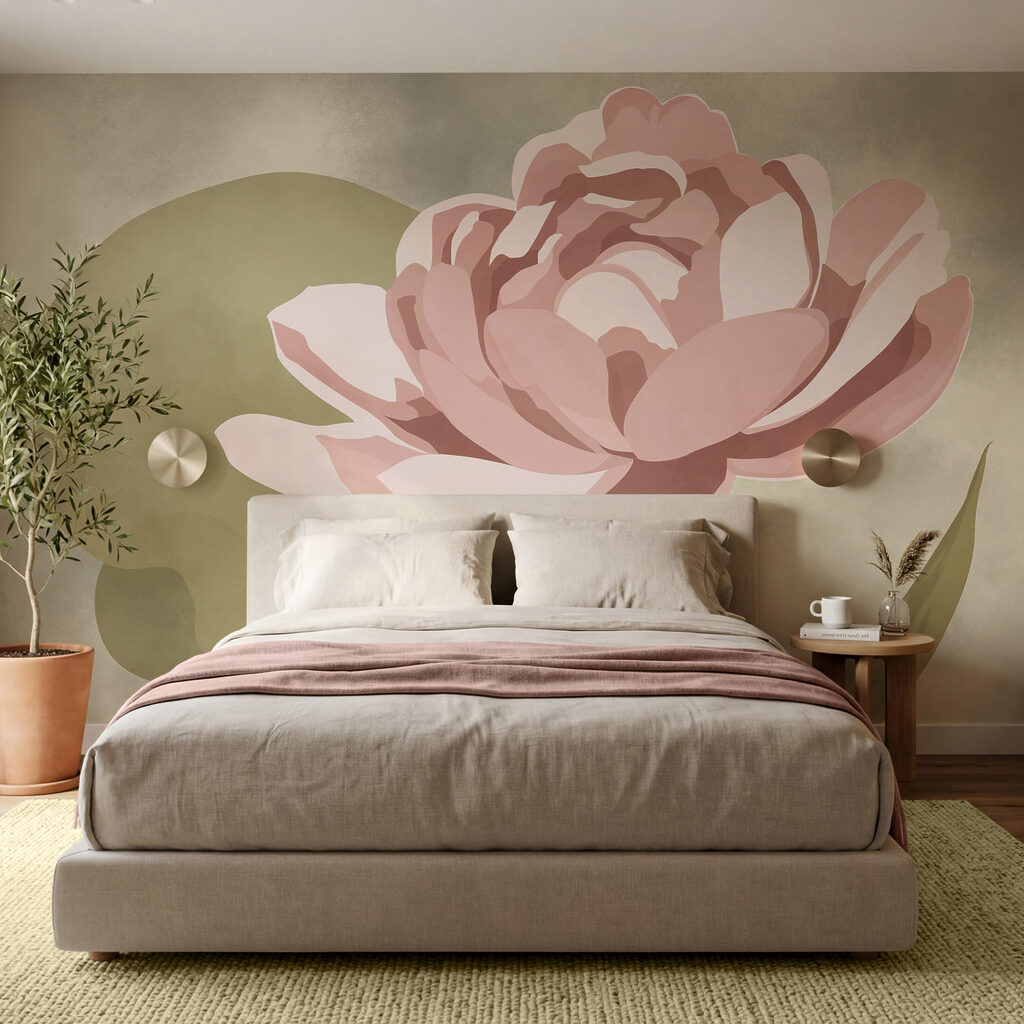 Painted Single Peony — interior 2